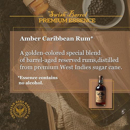 Miniatura 4 de Amber Caribbean Rum Essence  Recambios de kit Bootleg  Thousand Oaks Barrel Co.  Sabor gourmet para cocteles añejados en barril  0.7fl oz (1)