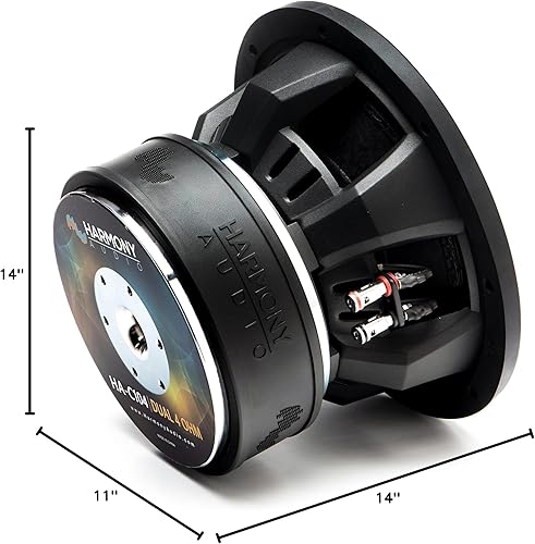 Miniatura 10 de Harmony Audio HA-C104 Car Stereo Competition Carbon 10" Sub 2000W Dual 4 Ohm Subwoofer