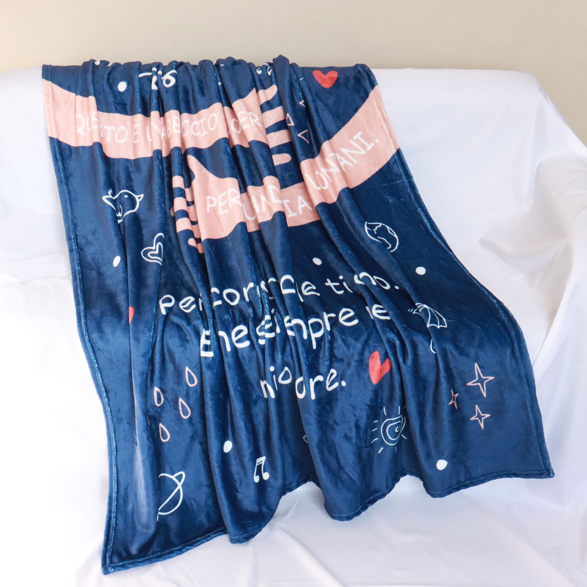 Amorea Questo è un Abbraccio solo per te per quando siamo lontani Per ricordarti che ti voglio bene E che sei sempre nel mio Cuore Coperta per la Migliore Amica Regalo di Compleanno laurea o Natale