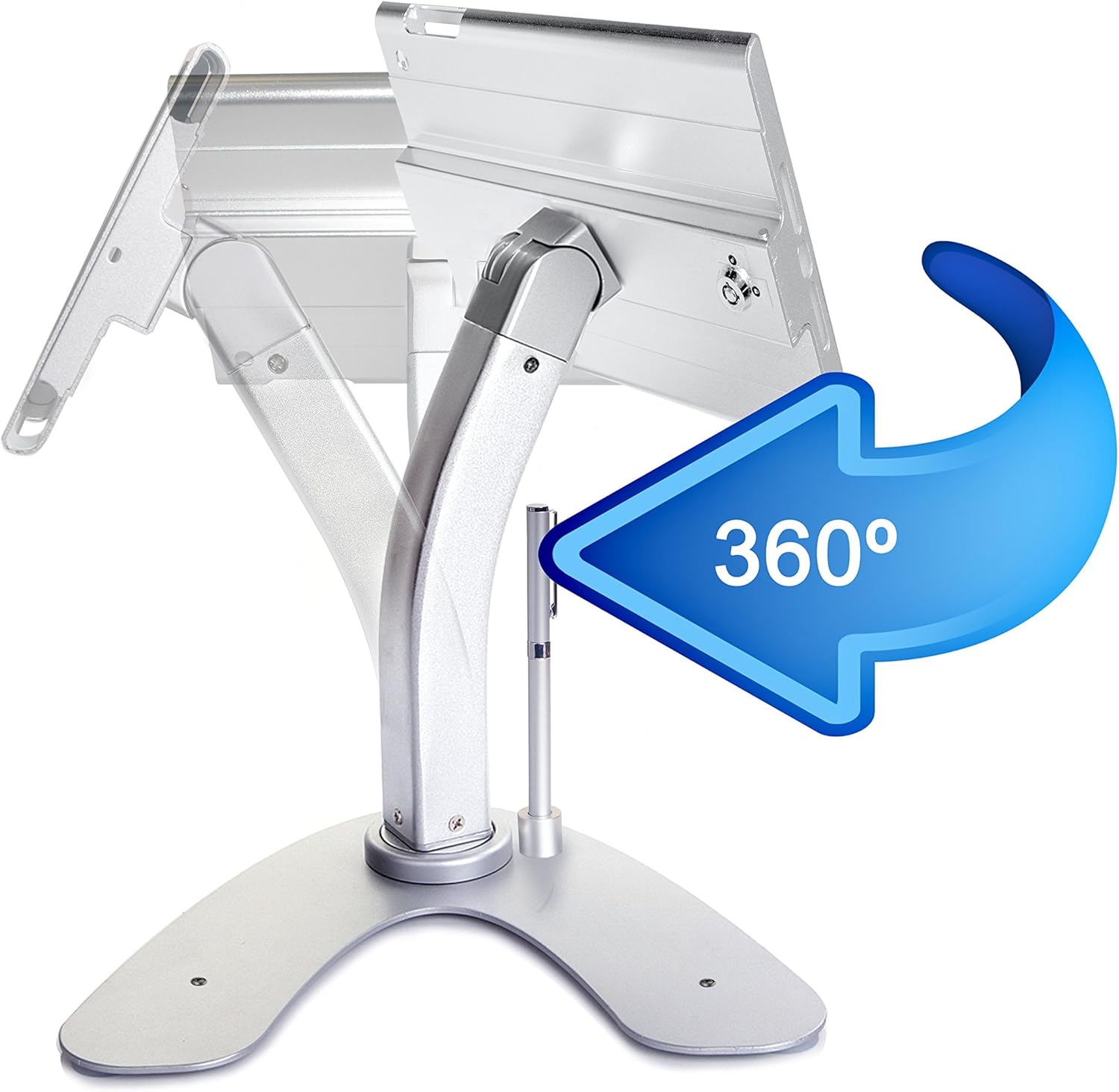 Blасk Frіdау - 50% оƒƒ Dual Kiosk Stand- CTA Aluminum Stand with Locking Case and Cable. 360-Degree Rotating Base. Enclosure Designed for iPad mini Generations 1-5 with Access to all Ports and Buttons, Silver (PAD-ASKM)