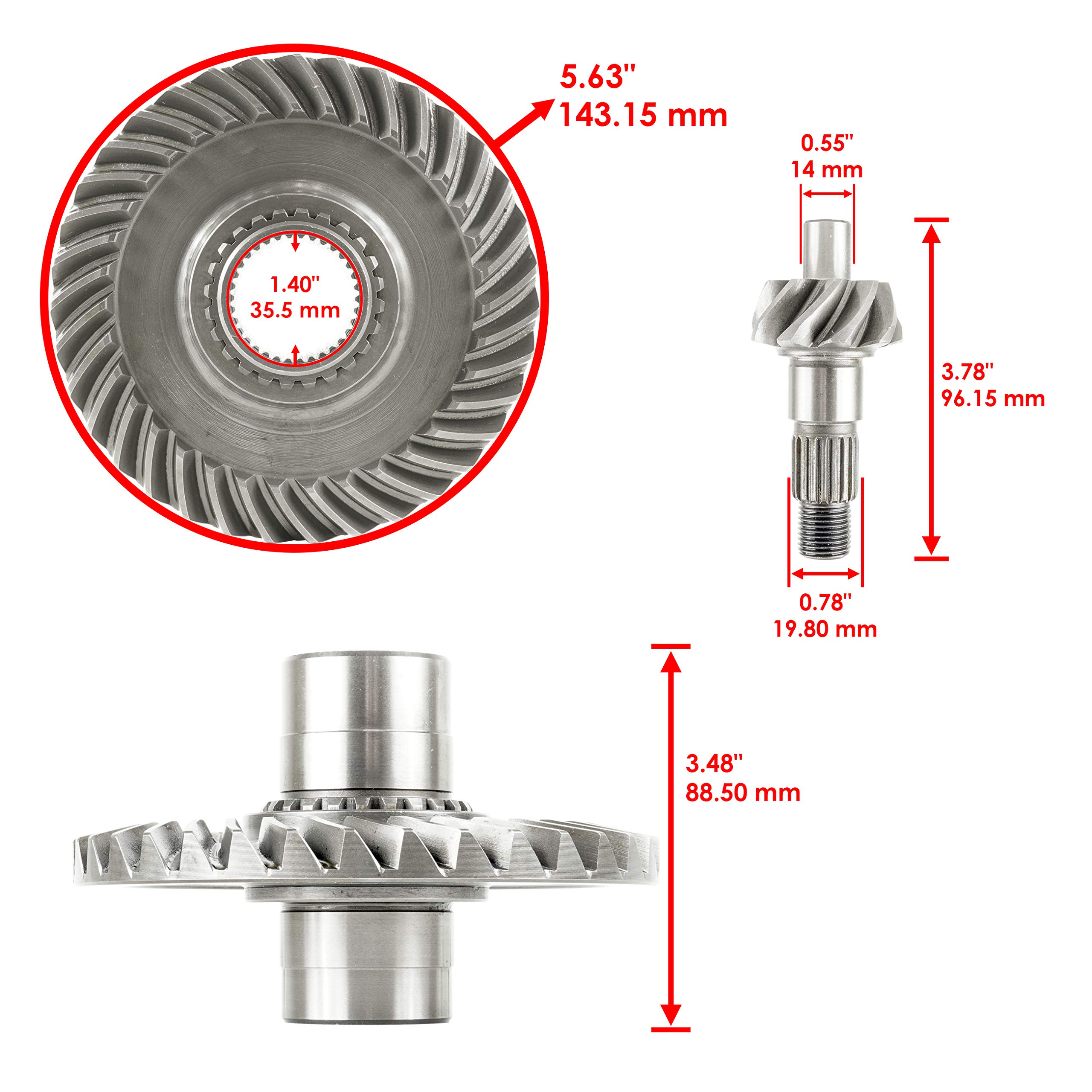 Complete Rear Differential Kit For Honda TRX300FW Fourtrax 300 - Foto 6