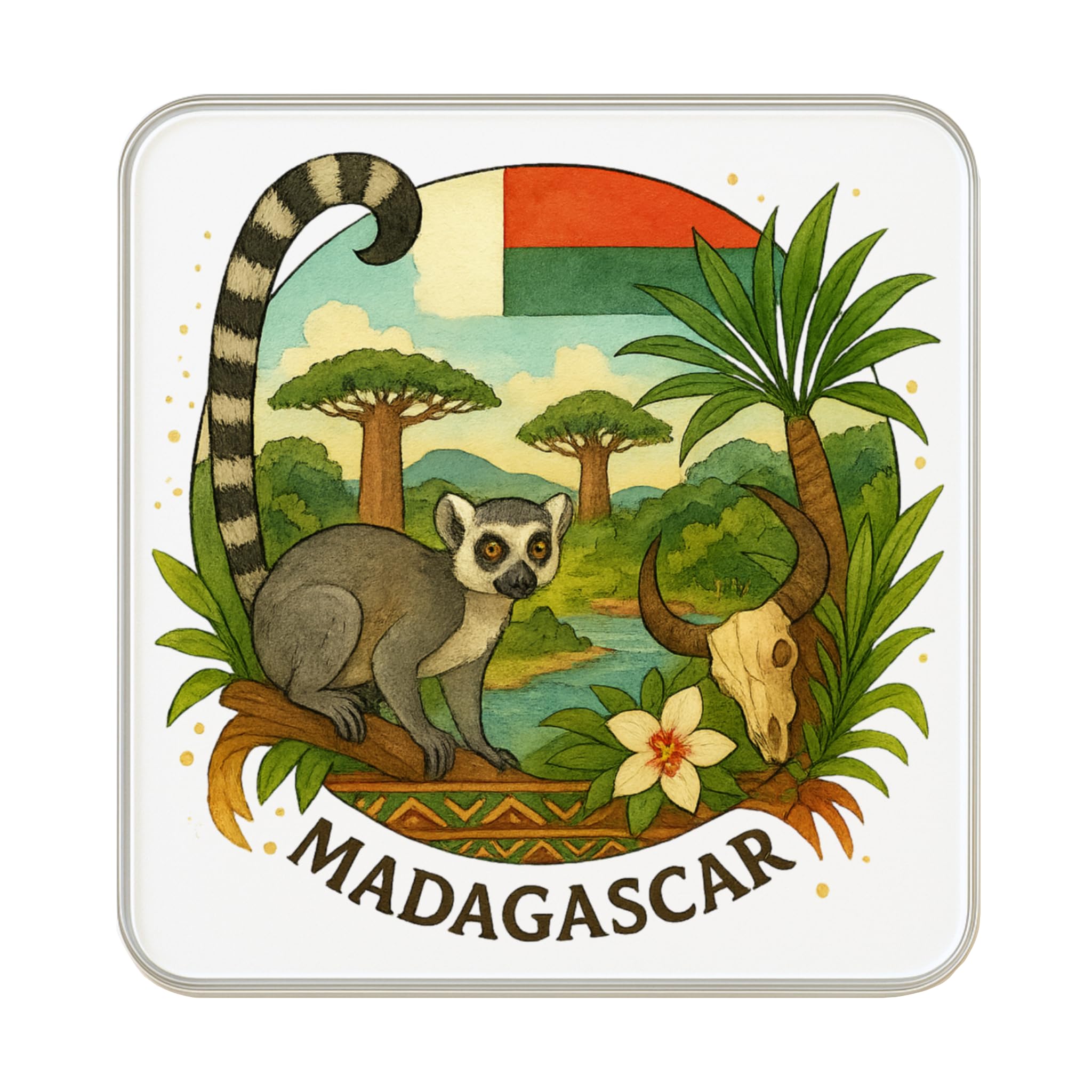 Aimant de réfrigérateur Madagascar le cadeau de collection parfait