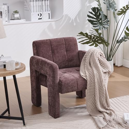 Sillón Chenille Plegable Rojo miniatura 1