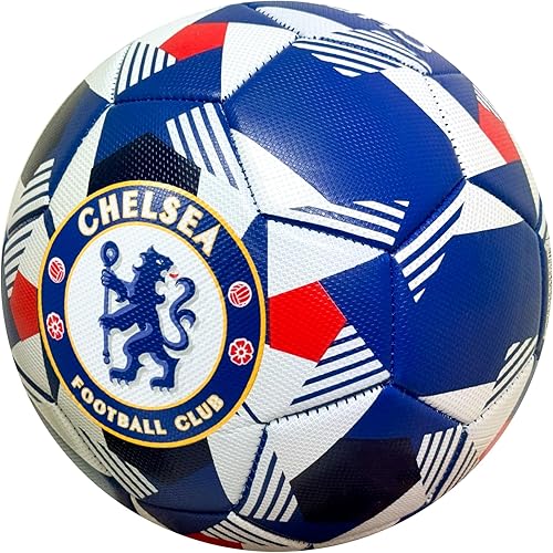 Miniatura 5 de Icon Sports Balón de fútbol Chelsea FC, para todas las edades, tallas 2,4 y 5, pelota azul Chelsea con licencia