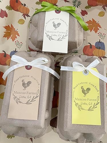 Miniatura 6 de Hand Gathered Farm Fresh – Sello personalizado de granja personalizado con diseño de huevo de pollo fresco, diseño de aves de corral, sello