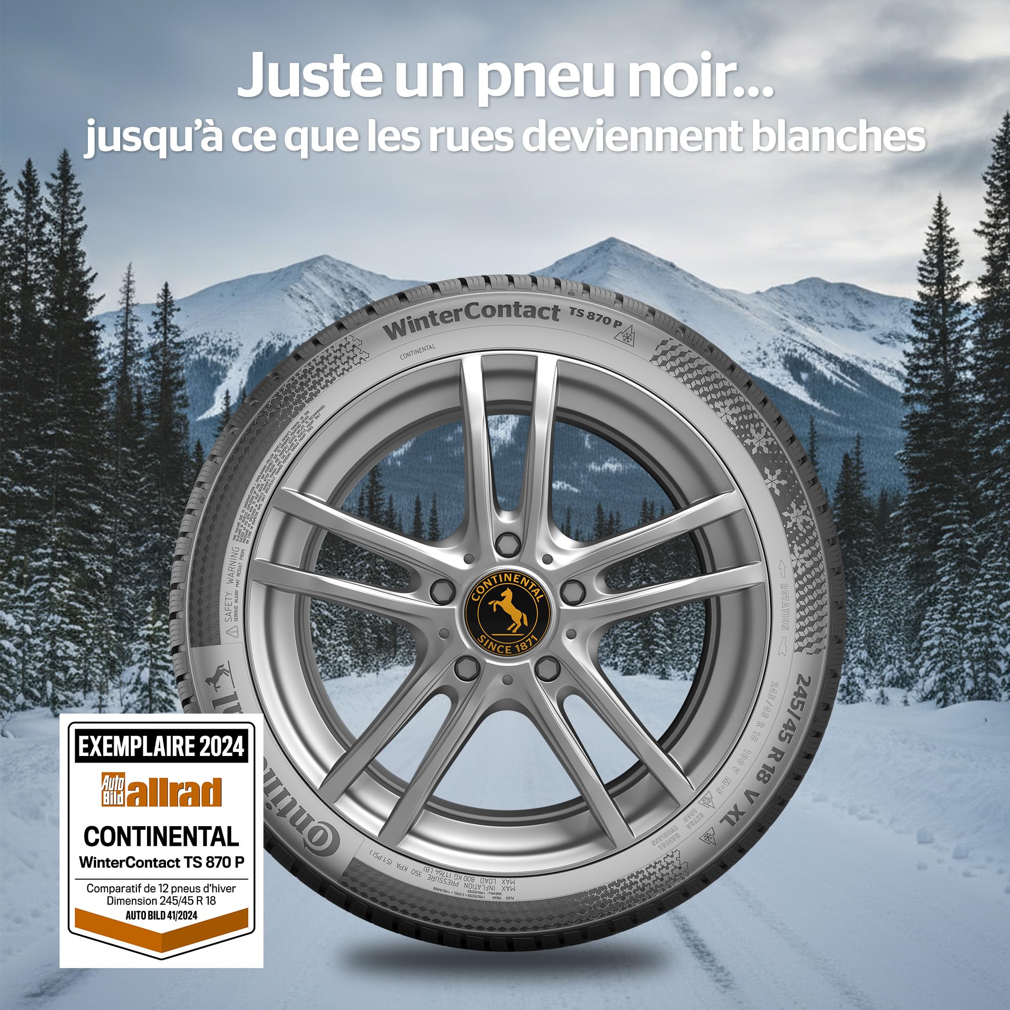 CONTINENTAL - WinterContact TS 870 P - 205/45 R 17-88V/C/B/71dB - pneus d'été