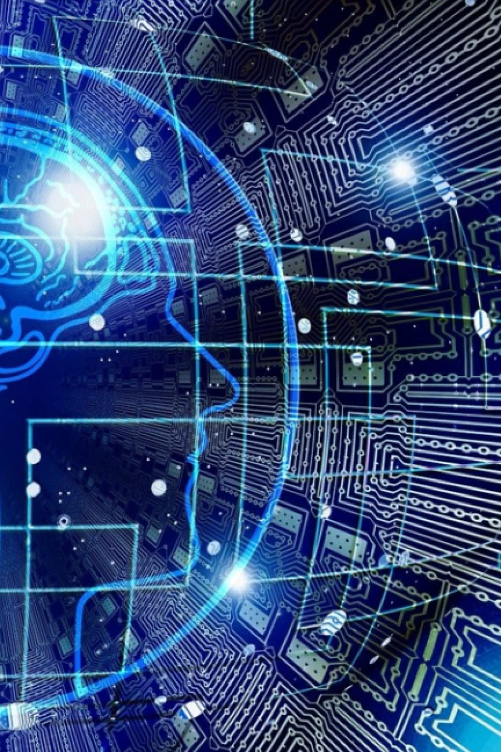 Techno brain head 6 x 9 120 Pages College Ruled Lined Journal Notebook.