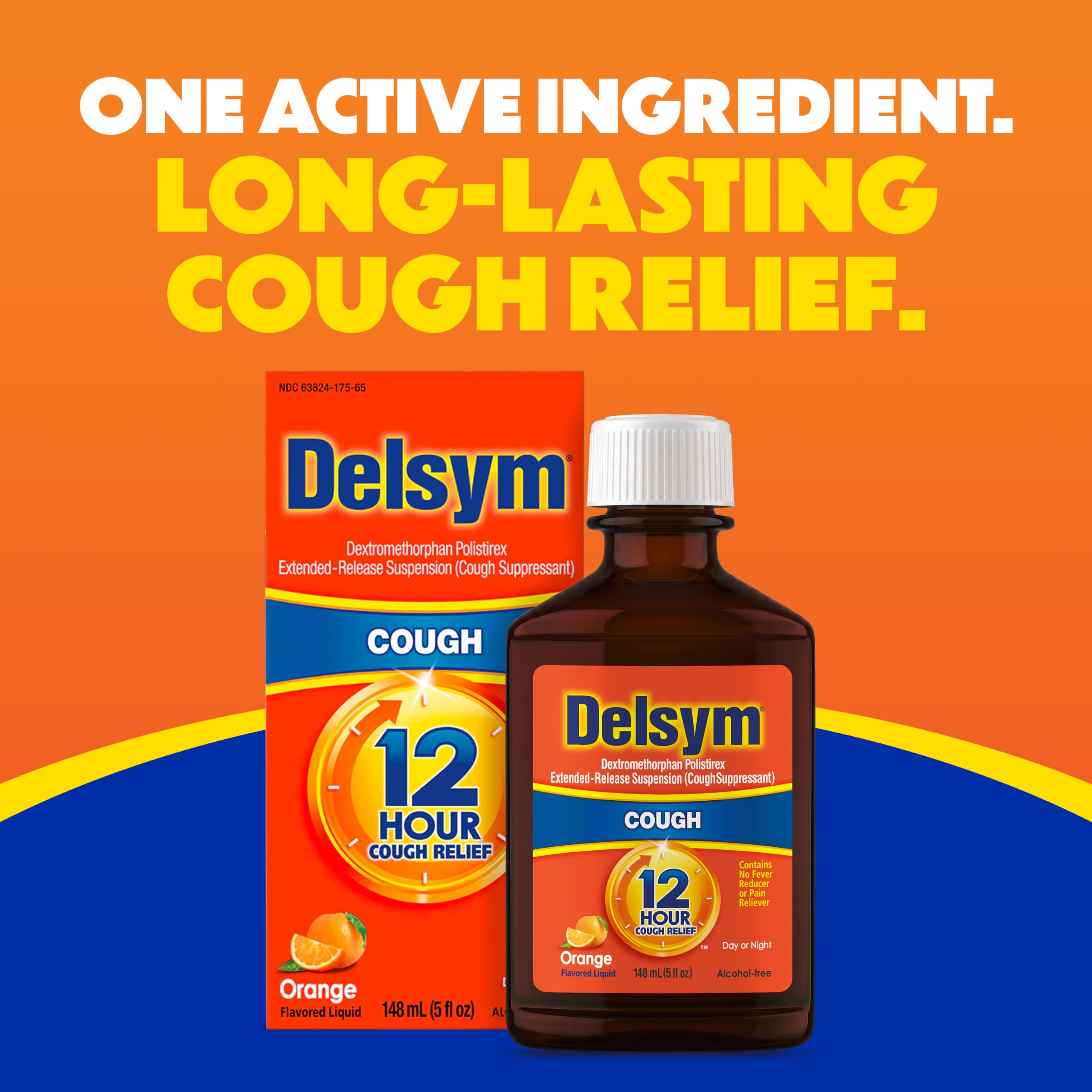 Delsym 12Hr Cough Medicine for Adults, Orange Flavor Cough Syrup, 5 FL OZ — Amazon image 6