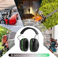 PROTEAR Bluetooth 5.4 Hallásvédő Fülvédő, Hi-Fi Hangszórókkal, 120 Órás Üzemidővel, Fűnyíráshoz, Famunkákhoz, 30dB Zajcsökkentés 6
