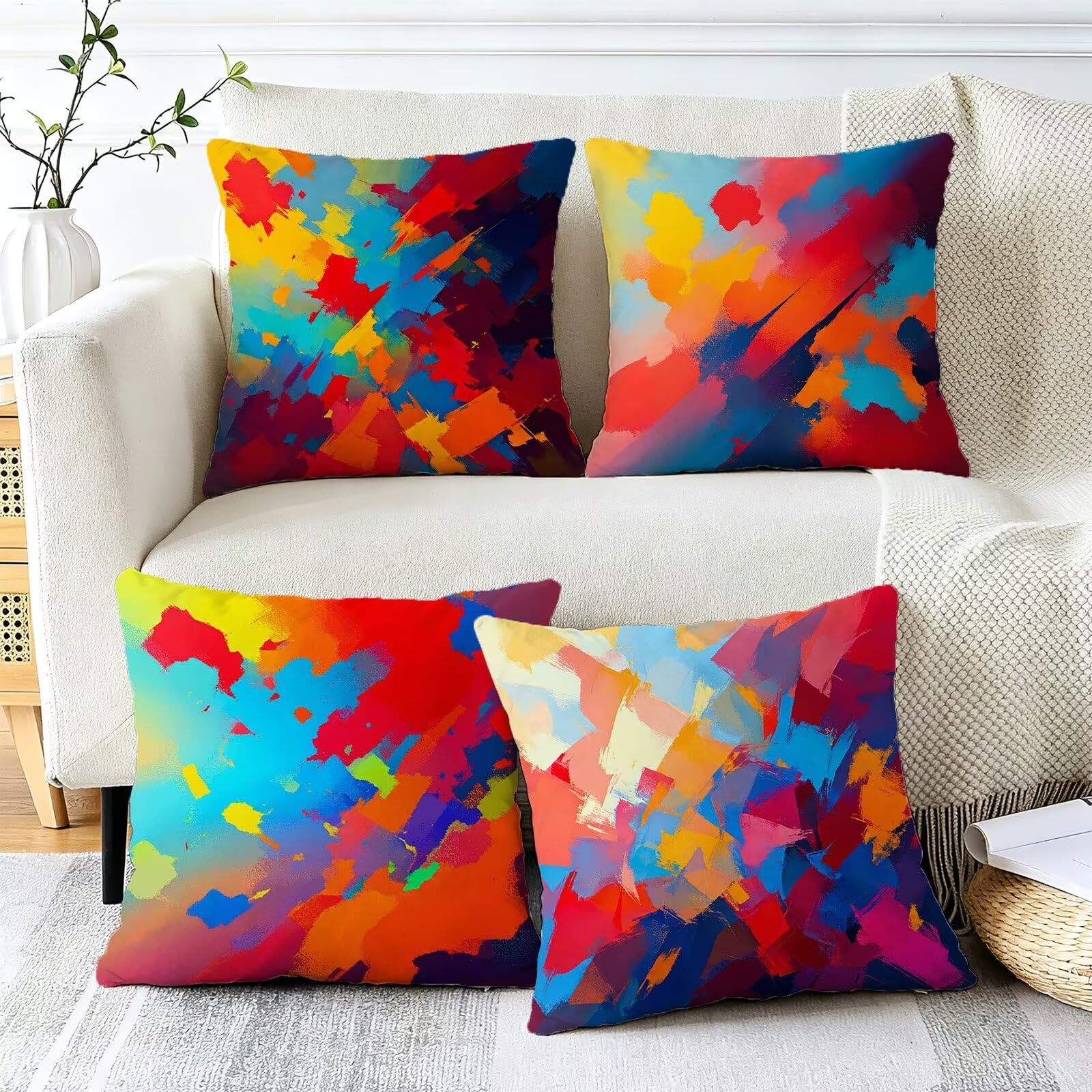 Colorato Federe Cuscini Divano 40x40cm, Cuscini da Esterno, Cod-224