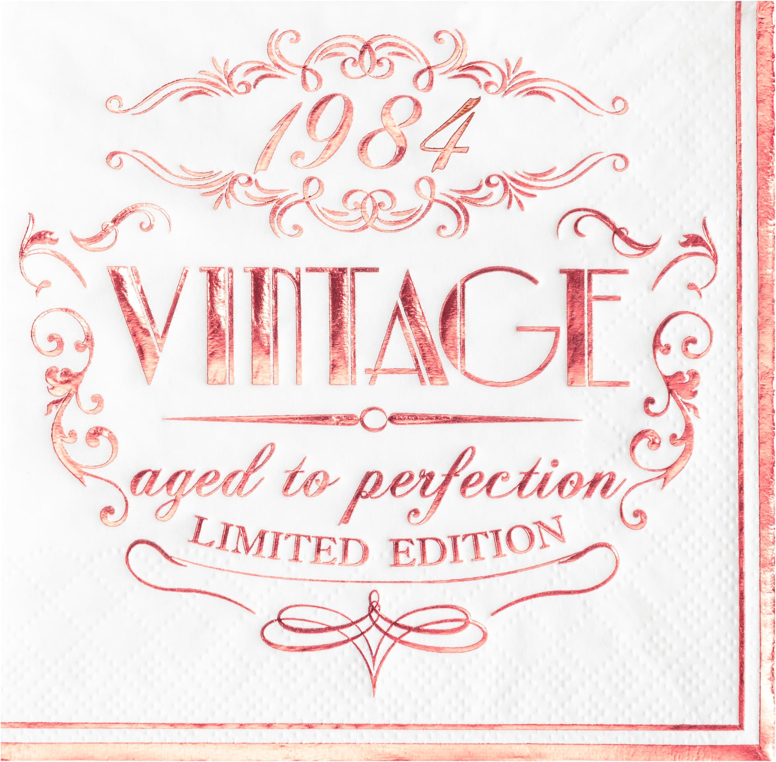 40 and Fabulous Cocktail Napkins Rose Gold 40th Birthday Decorations for Women