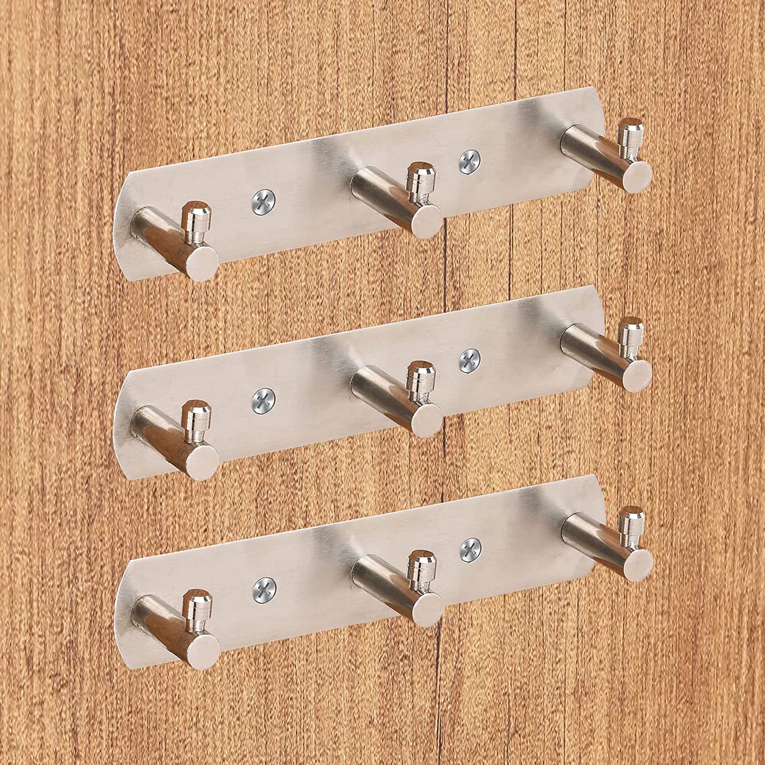 FORTUNE Premium Hook Plate/Hook Patti Stainless Steel Coat Bath Towel Hook Hanger Rail Bar - 3 Hook (Pack of 3) (B0C6T43D12) Amazon Price History, Amazon Price Tracker