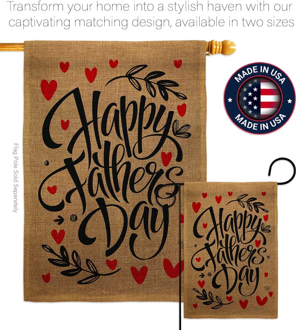 Special Father Day Burlap Garden Flag - Family Father's Dad Daddy Papa Grandpa Best Parent Sibling Relatives Grandparent - House Decoration Banner Small Yard Gift Double-Sided Made In USA 13 X 18.5