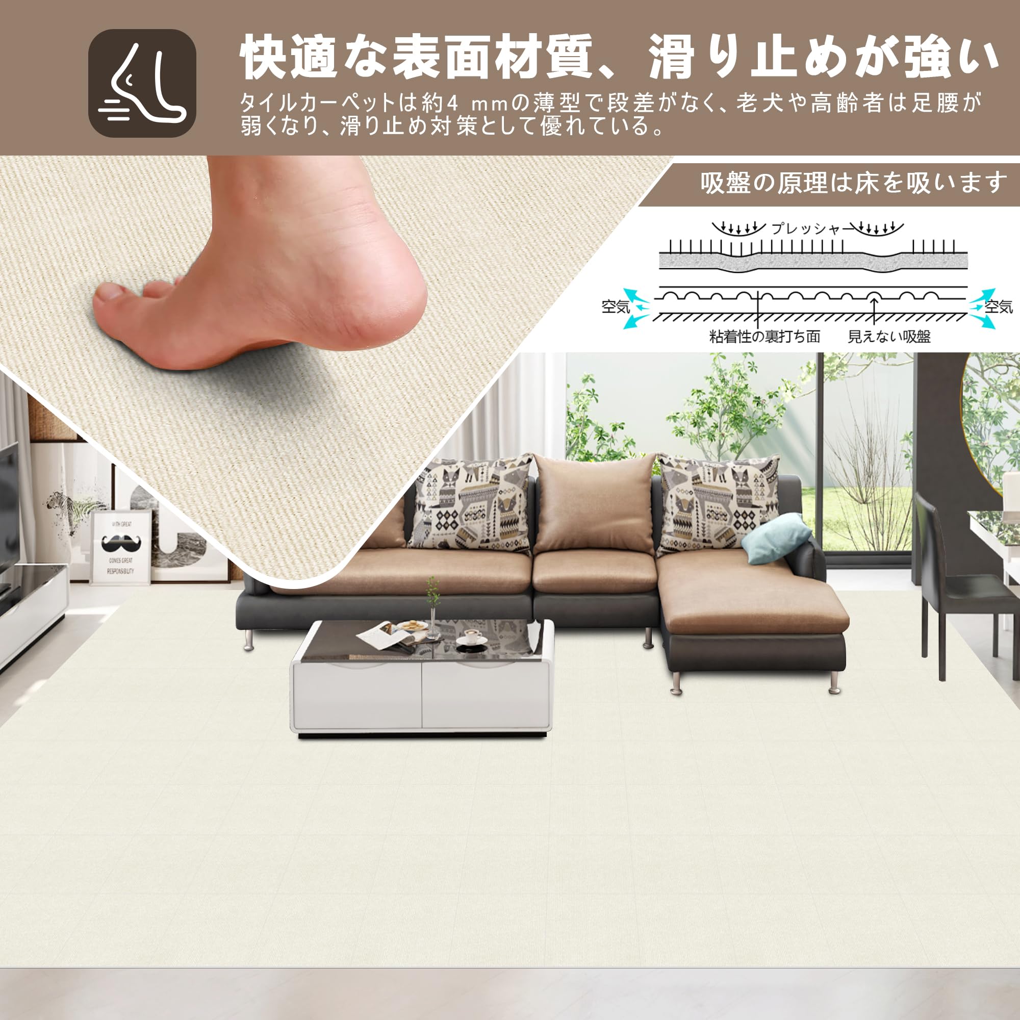 限定ブランドXIWEIYI ジョイントマット 大判タイルカーペット 吸着マット Amazon | 【Amazon 限定ブランド】XIWEIYI ジョイントマット