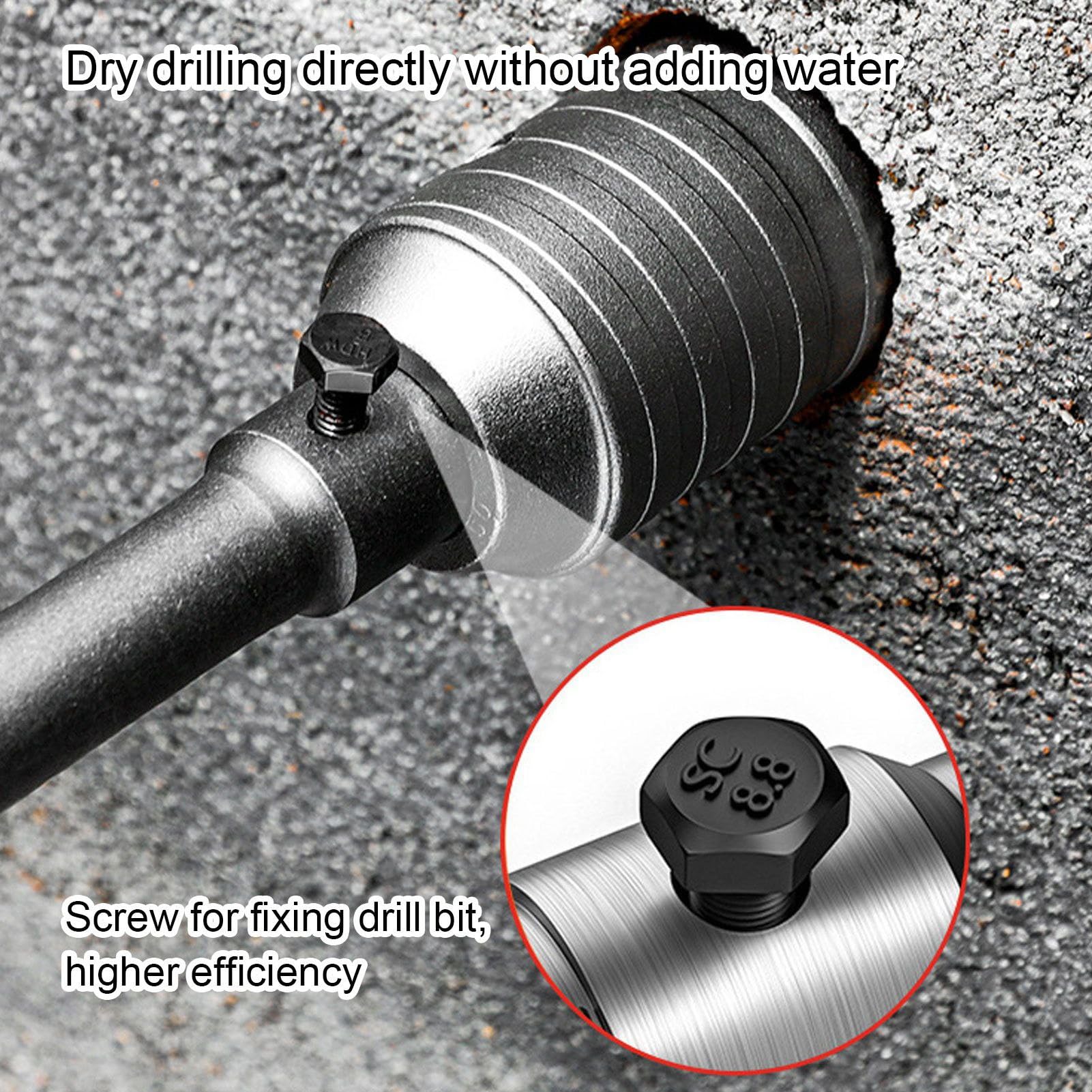 YWBL-WH Kit a Tazza in Acciaio Al Tungsteno da 7 Pezzi con Testa in Lega YG8C, Diametro Punta 30-110 Mm per Calcestruzzo, Muro di Mattoni, Ideale per Uso Professionale