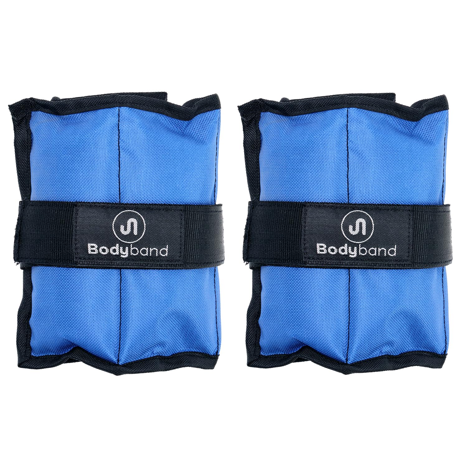 Bodyband 1kg X2 Pcs Wrist & Ankle Weights, Neoprene Resistance, Black, Velcro Strap, Strength Training, Unisex, Wearable Weight