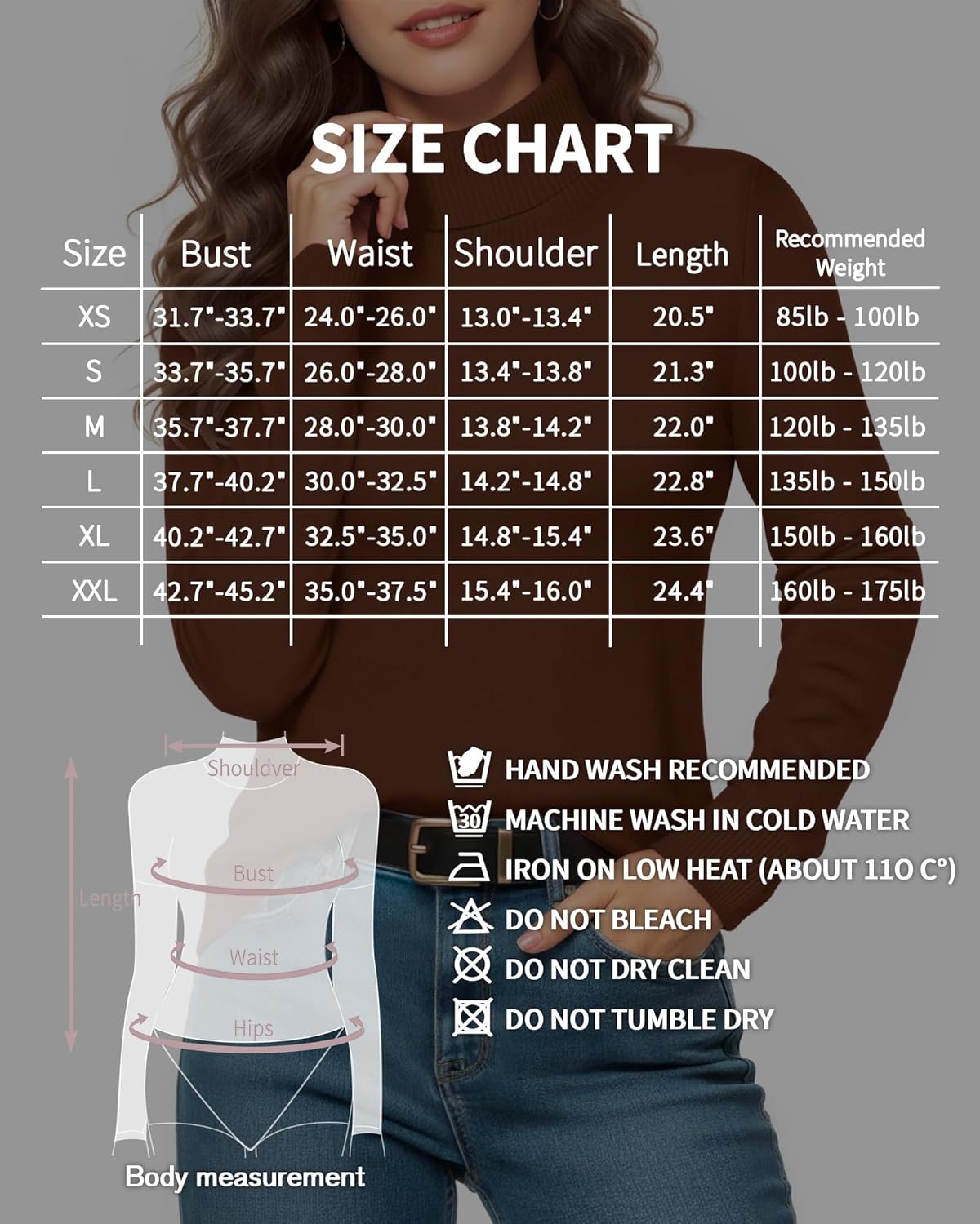 MANGOPOP Womens Turtleneck Sweaters Long Sleeve Ribbed Knit Sweater Casual 2026 Fashion Fall Winter Pullover Sweater Tops - Image 7