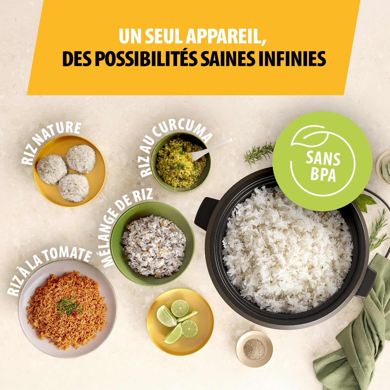 Tristar Cuiseur à Riz, Capacité 1,8 L, Corps en Acier Inoxydable avec Couvercle en Verre, Bol Intérieur Antiadhésif, Arrêt Automatique et Fonction Maintien au Chaud, 700 W, RK-6148