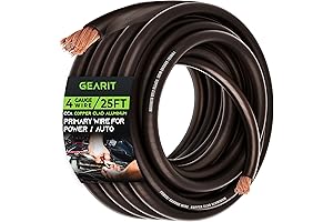 GearIT 4 AWG Power Cable 25 Feet