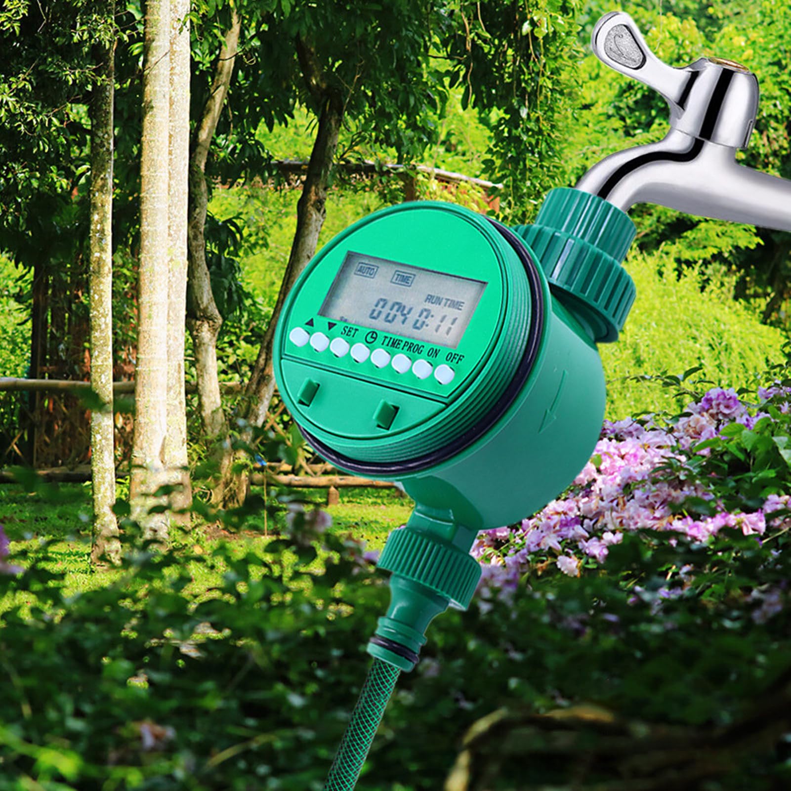 Temporizador de Agua, Controlador de riego por aspersión programable con Pantalla LCD y Filtro, riego automático para jardín y césped