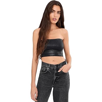 Free People Amelia Foil Bandeau black combo