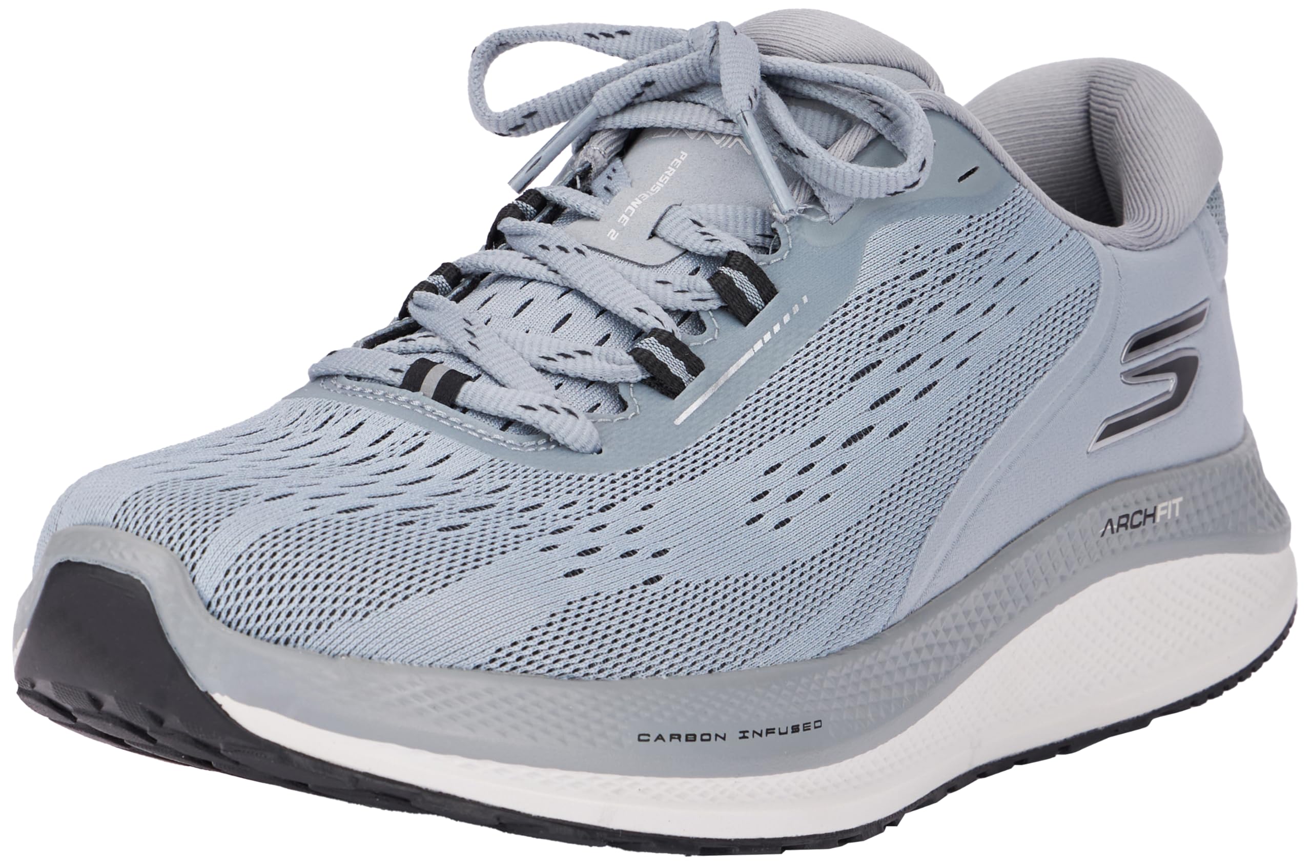 Skechers Mens GO Run Persistence 2 Grey Black Running Shoes
