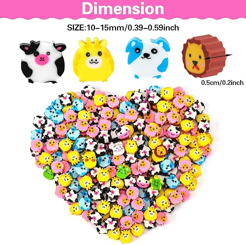 Miniatura 2 de JUNEBRUSHS 150 mini borradores para niños, borradores de animales para estudiantes, tareas, escuela, aula, recompensas, premios, recuerdos de fiesta