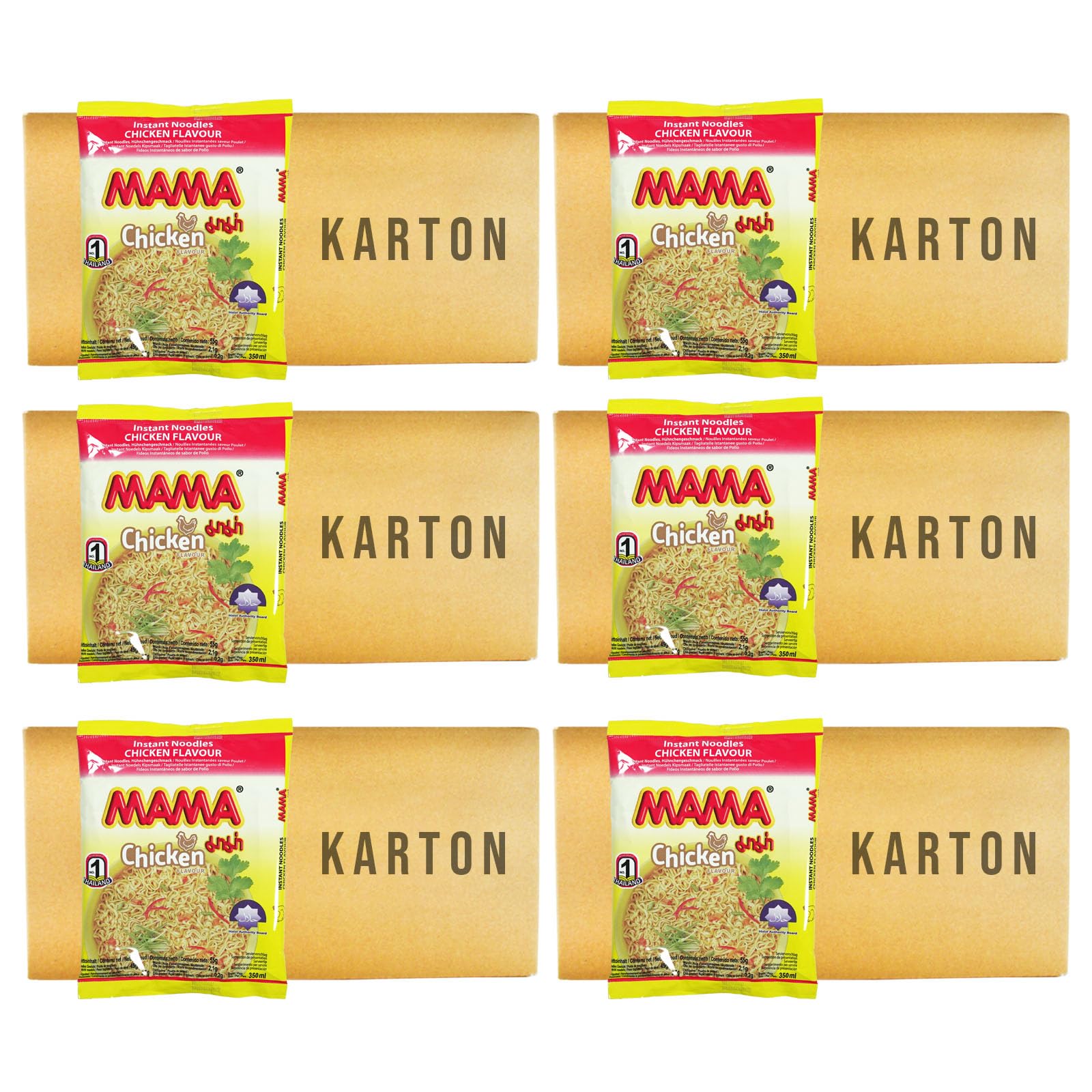 180er Pack (180x55g) Mama Instant Nudelsuppe Huhngeschmack Mi Ga (Papa Vo ®)