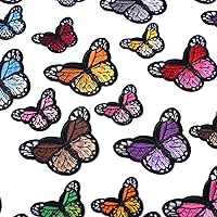 Vista 2 de 36 Piezas Parches de Mariposa para Planchar, Parche Bordado para Coser/Planchar Aplique para Ropa, Vestido, Sombrero, Jeans, Accesorios DIY