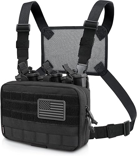WYNEX Bolsa táctica de administrador Mag, bolsa de herramientas Molle organizador médico EMT con soporte de cargador triple apilador para M4 M16