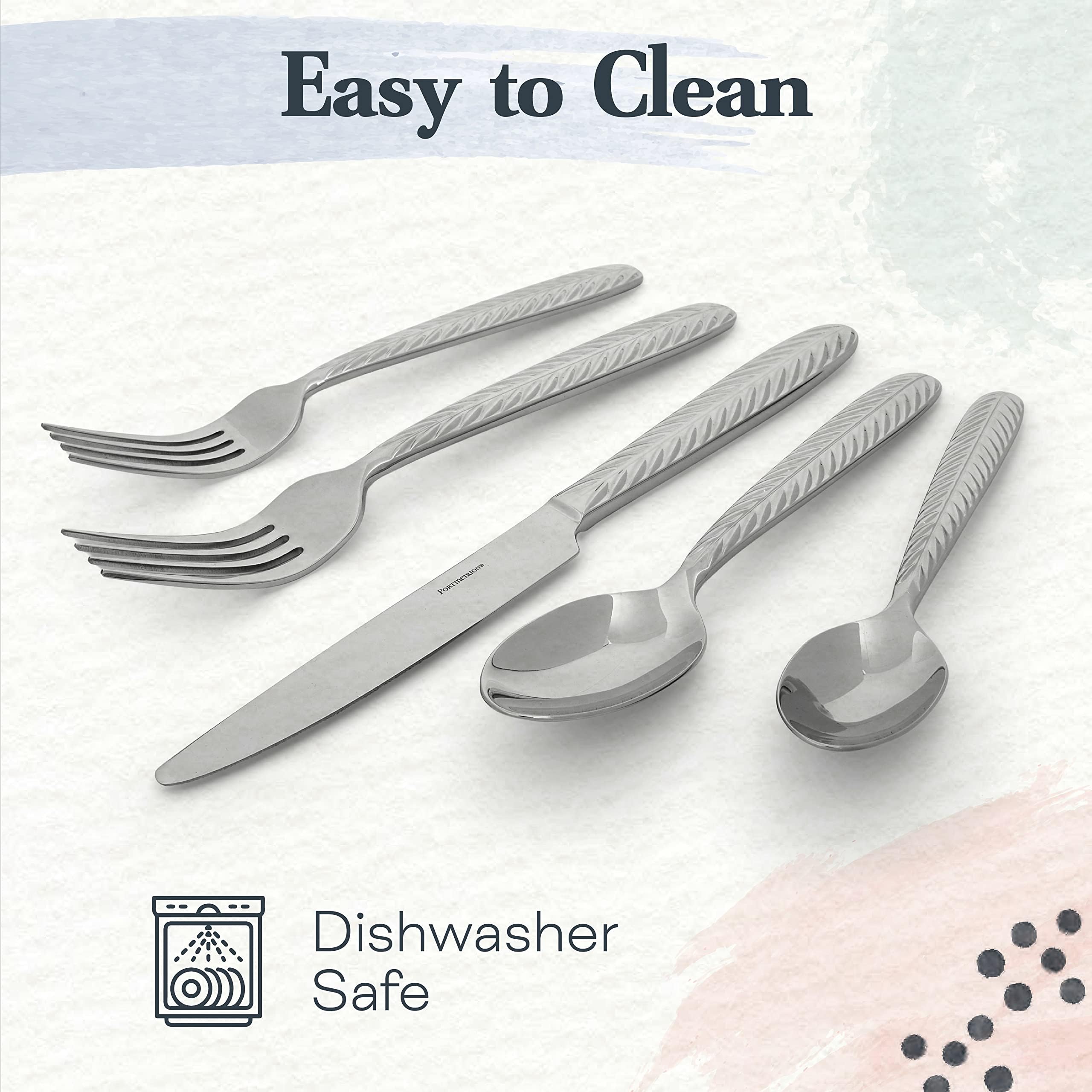 Portmeirion Botanic Garden Flatware Set - Silver, Set of 20 — Amazon image 7