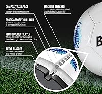 Vista 3 de Biggz Paquete de 50 pelotas de fútbol digitales premium con bomba de mano