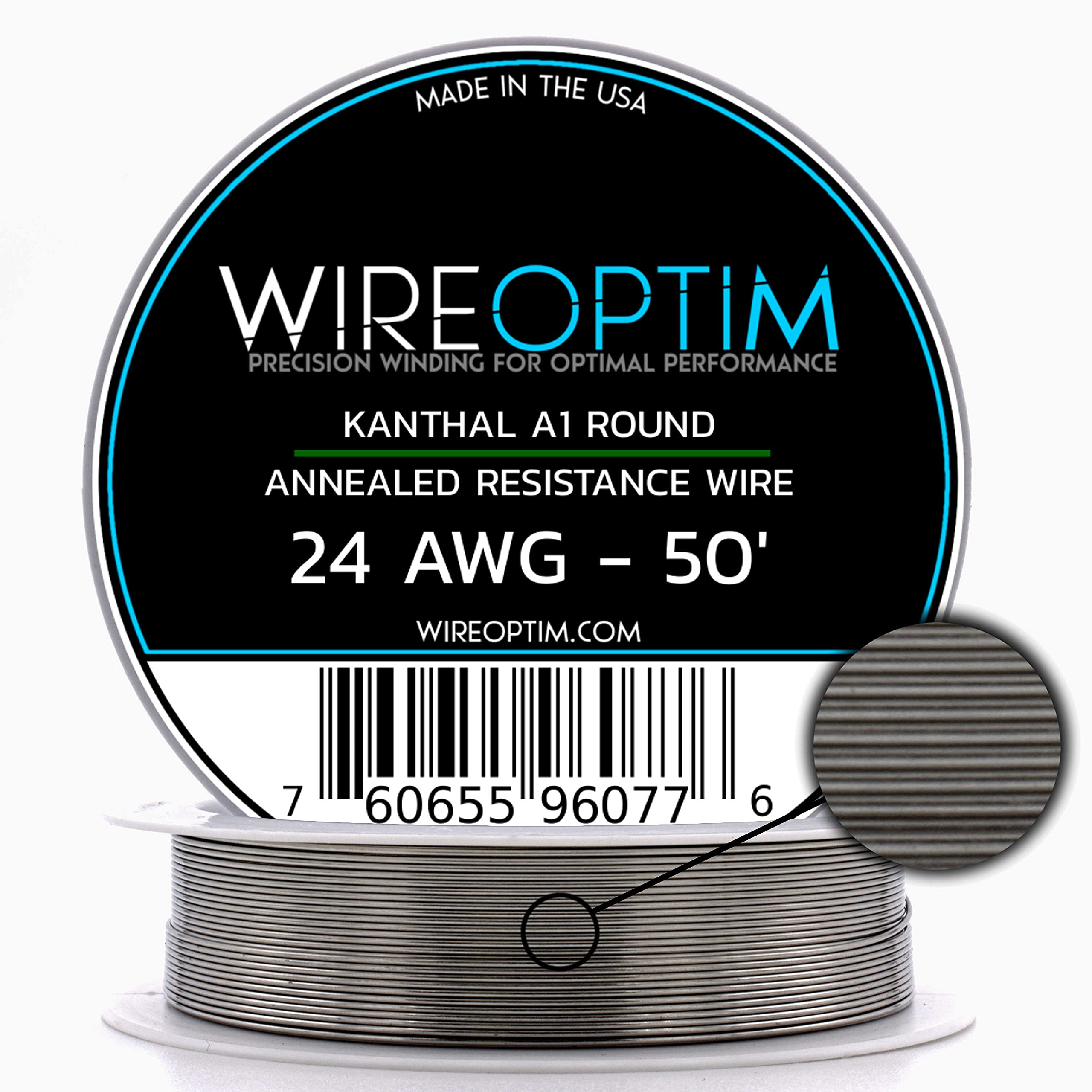 WIREOPTIM Kanthal A1 Resistance Wire 24 AWG - 50 Feet