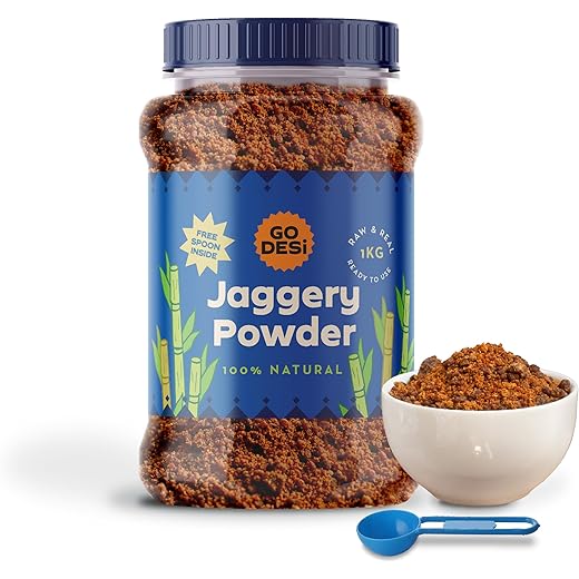 GO DESi Jaggery Powder 1 Kg Gur Gud Pure and Natural
