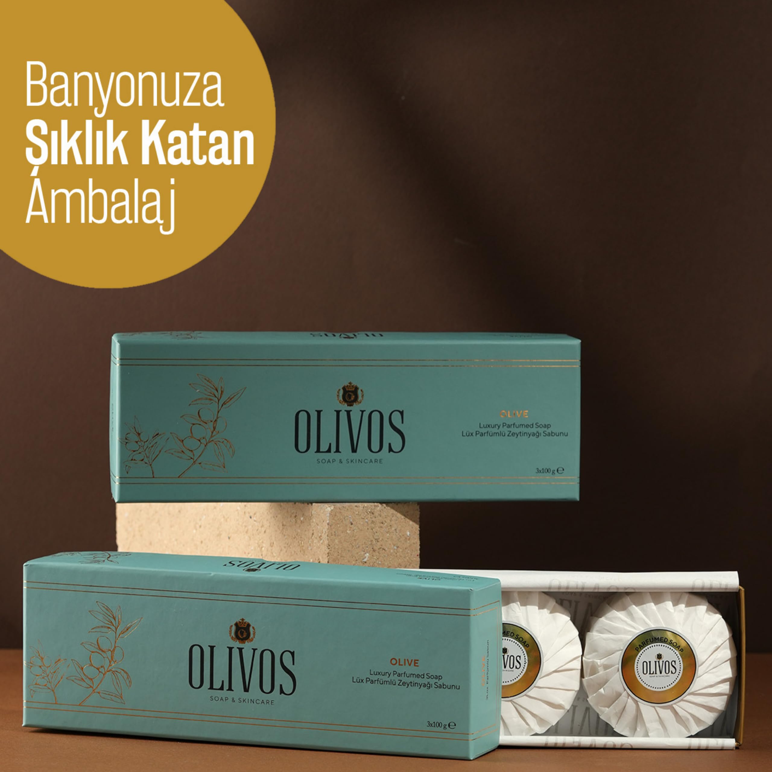 Olivos Lüks Zeytinyağı Sabunu 3x100 GR (Zeytinyağı)
