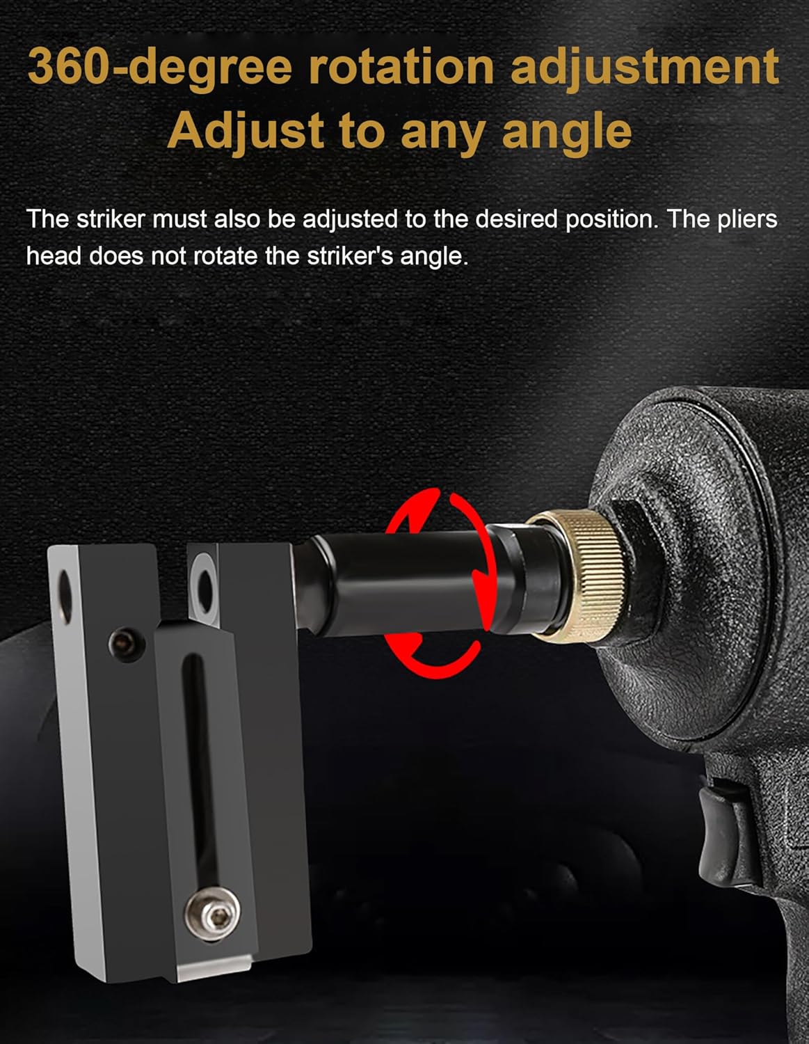 Professional Pneumatic Punching Tool, Air-Powered Hole Punch, Industrial Metal Punch Kit, Sheet Metal Punching Gun, for Factory, Office and Home 3.2mm