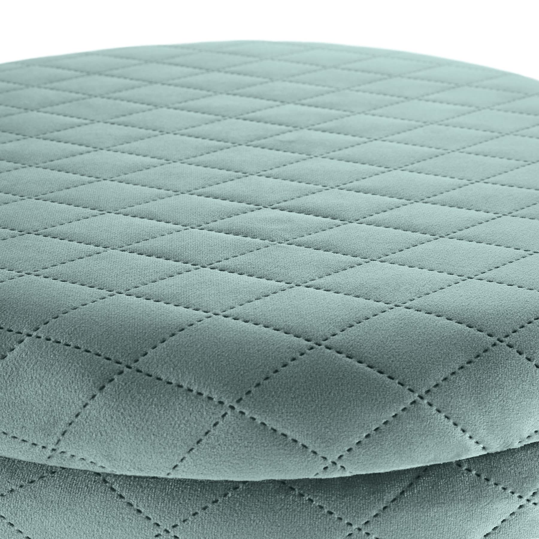 tectake® Puff almacenaje Aterciopelado con Base Dorada y Gran Capacidad, Ideal como Taburete Dormitorio, Puff Dormitorio o Elegante Silla Tocador - 51 x 51 x 44,5 cm Turquesa