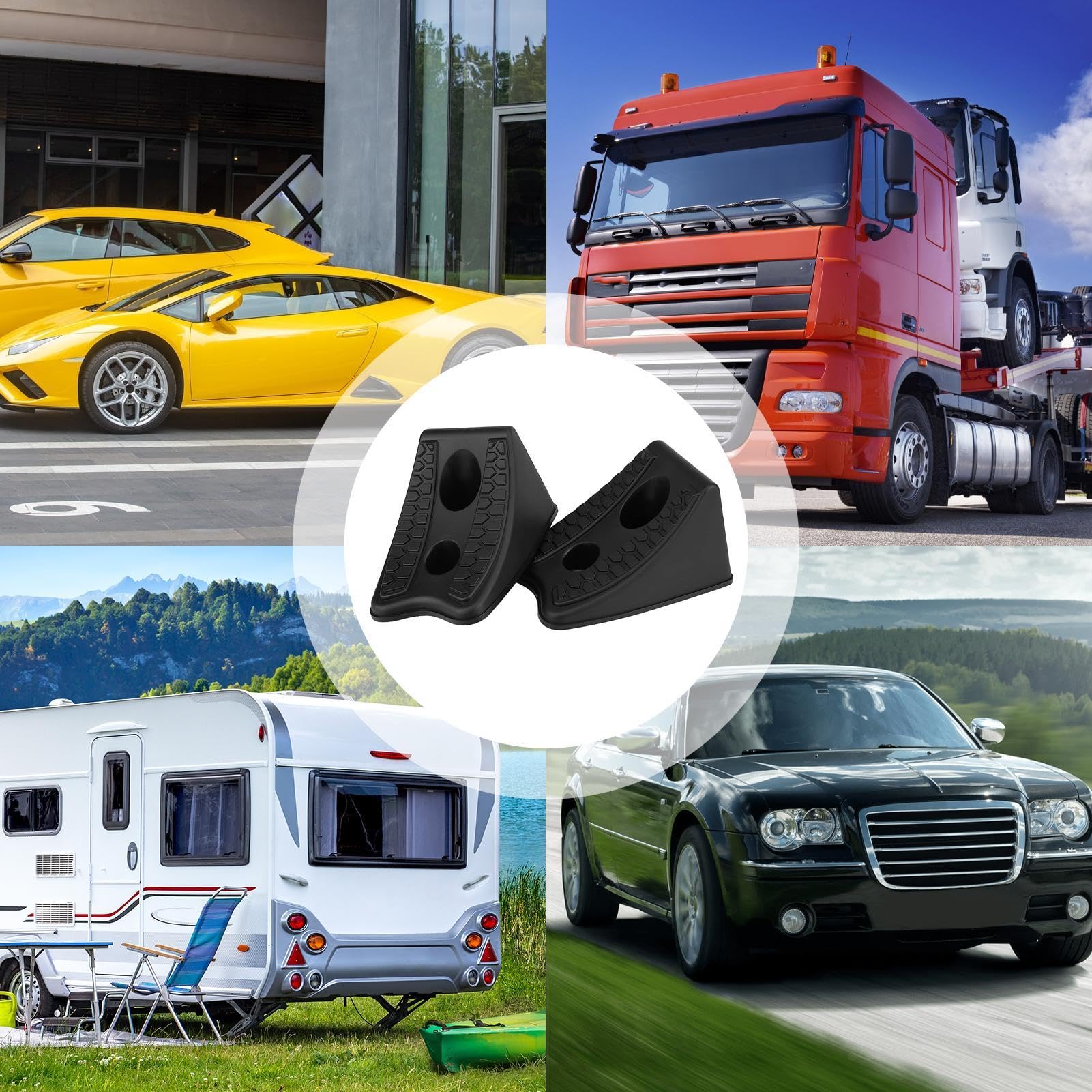2x Garagen-Reifenstopper Aus ABS – Rutschfester Parkstopper Für Auto, LKW & SUV – Verstellbar Und Robust
