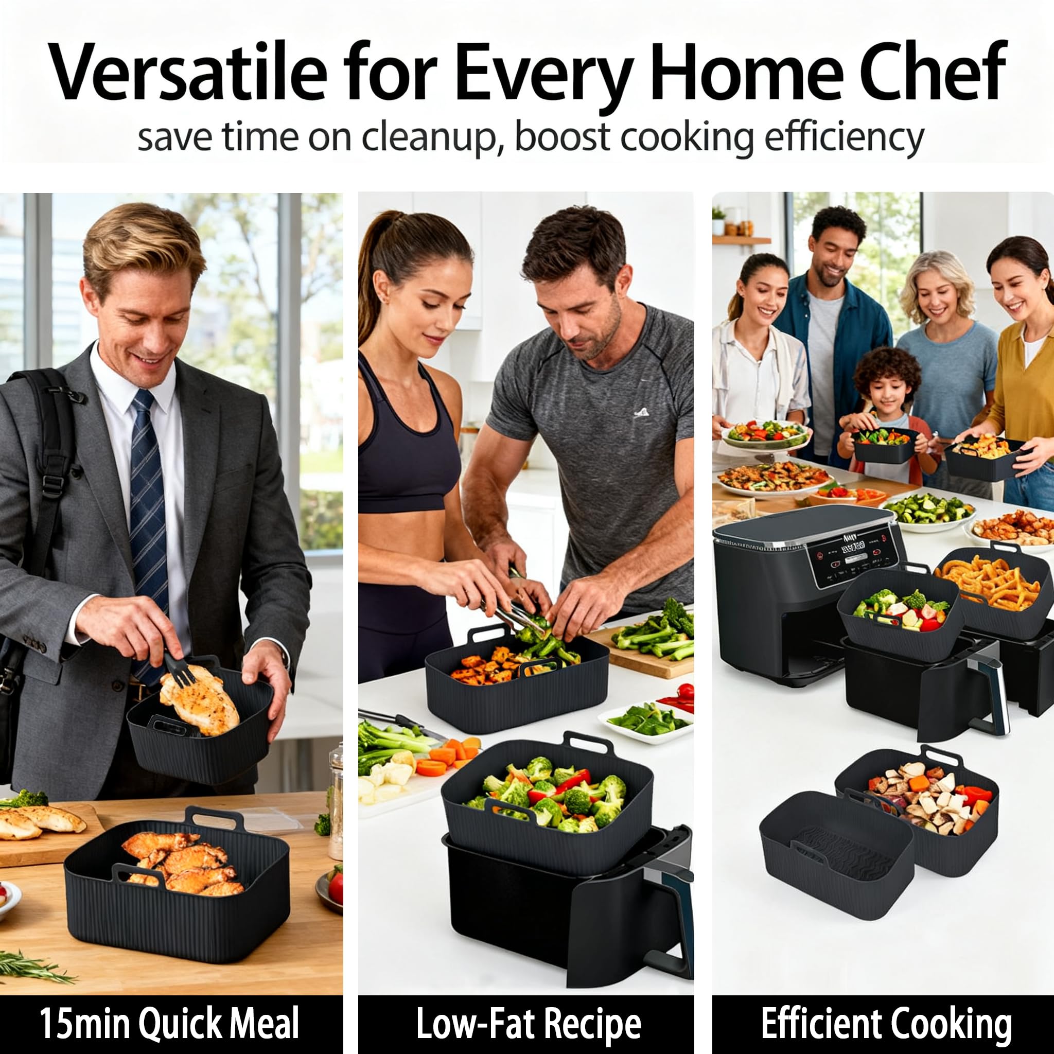 極美品フロリアンドゥニクール　腹子チェッカーフラッグ レザーブリーフ A4大容量 Amazon.com: Silicone Air Fryer Liners for Ninja - Reusable DZ201