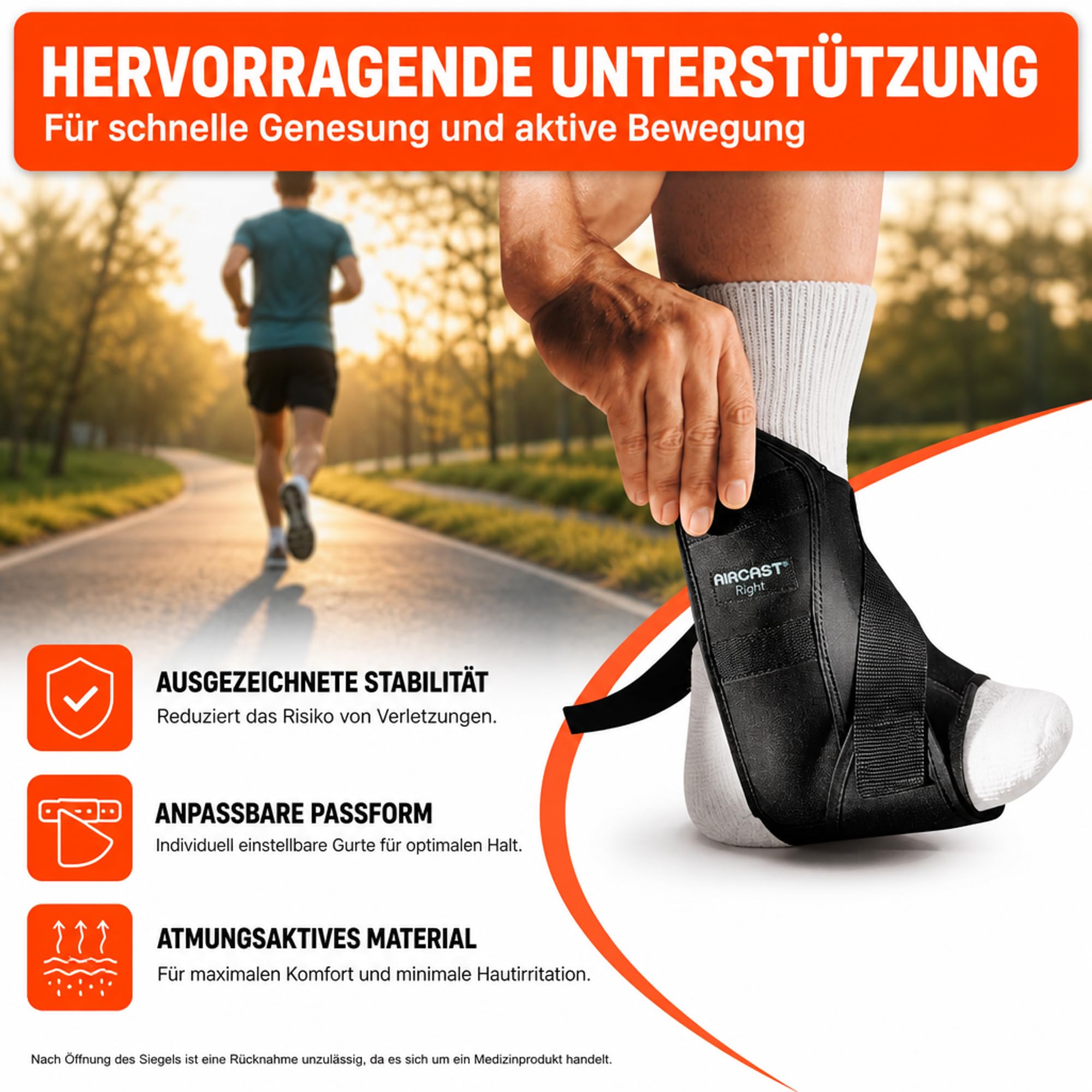 Aircast AirGo Tobillera XL derecha 1 pieza