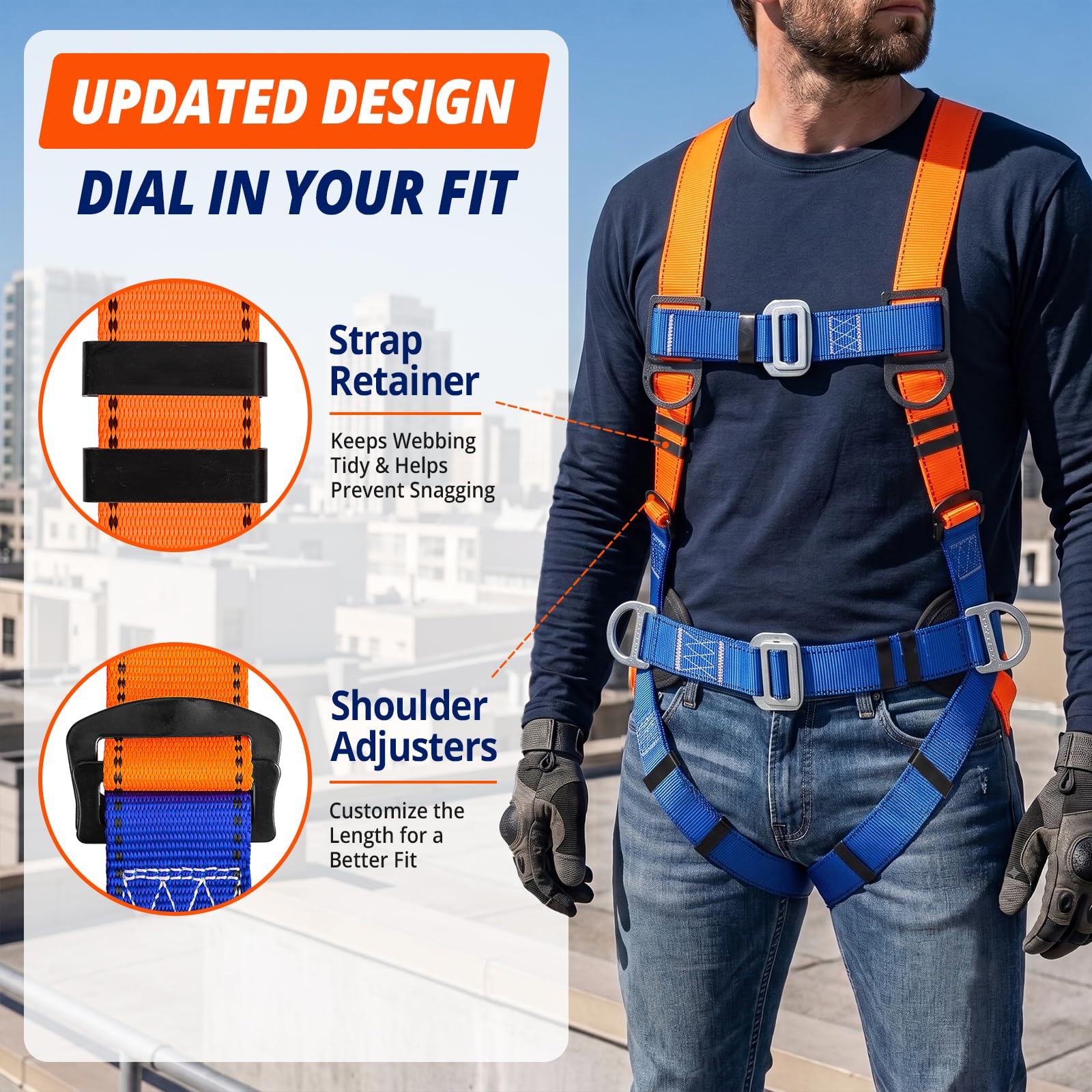 Roofing Safety Harness - Fall Protection Kit -2 Roofing Safety Harness - Fall Protection Kit -2