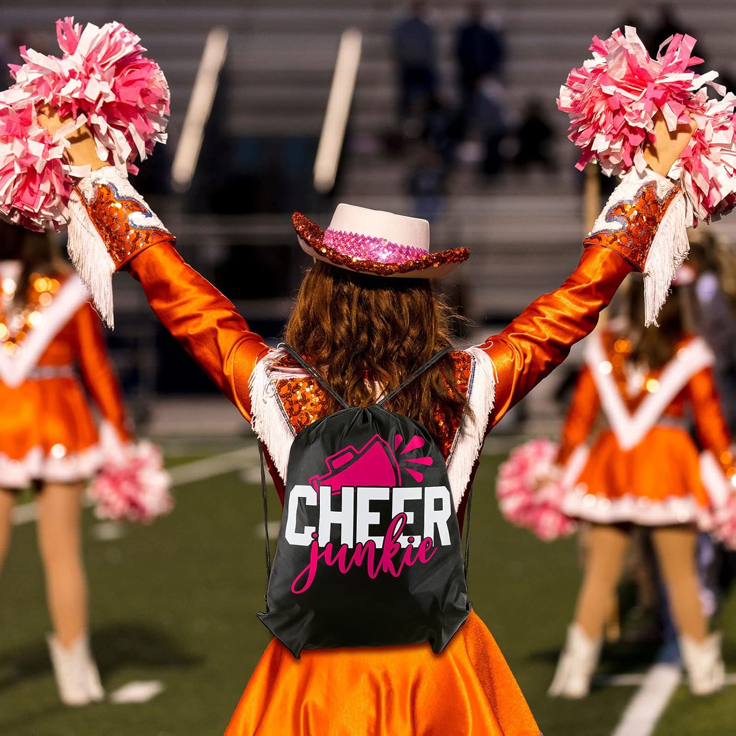 6 Pieces Cheer Bags Cheerleading Bags Girls Cheer Competition Bag Cheerleading Backpacks Gymnastic Cinch Sack Cheer Drawstring Bag for Girls Cheerleaders Sports Activities : Sports & Outdoors