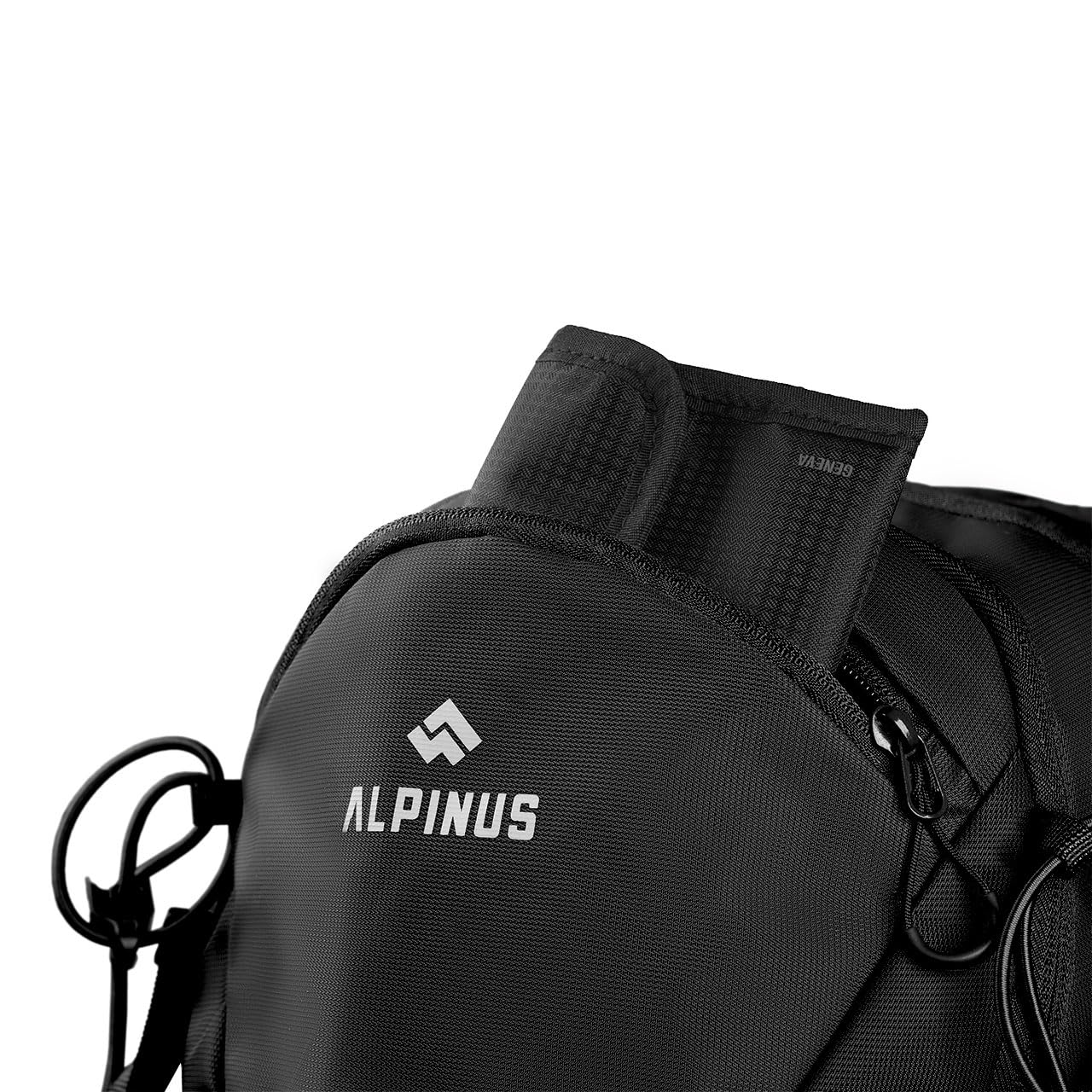Alpinus Ornak Wanderrucksack 30L Schwarz - Trekkingrucksack für Damen und Herren - Outdoor Rucksack Regenschutz mit Belüftungssystem, Daypack für Wandern Trekking Camping