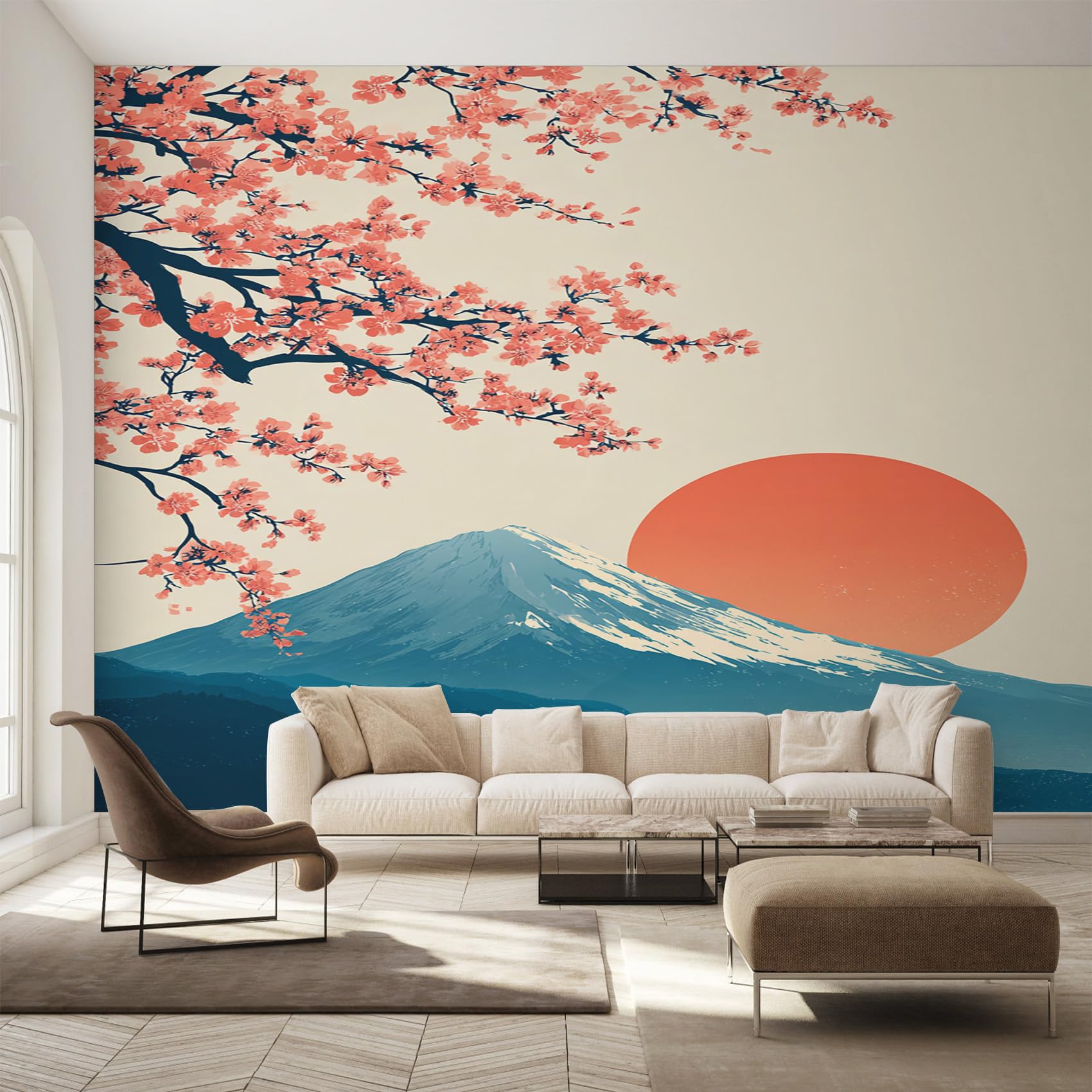 Papier peint panoramique Mont Fuji intissé haute résolution format XXL 350x256 cm
