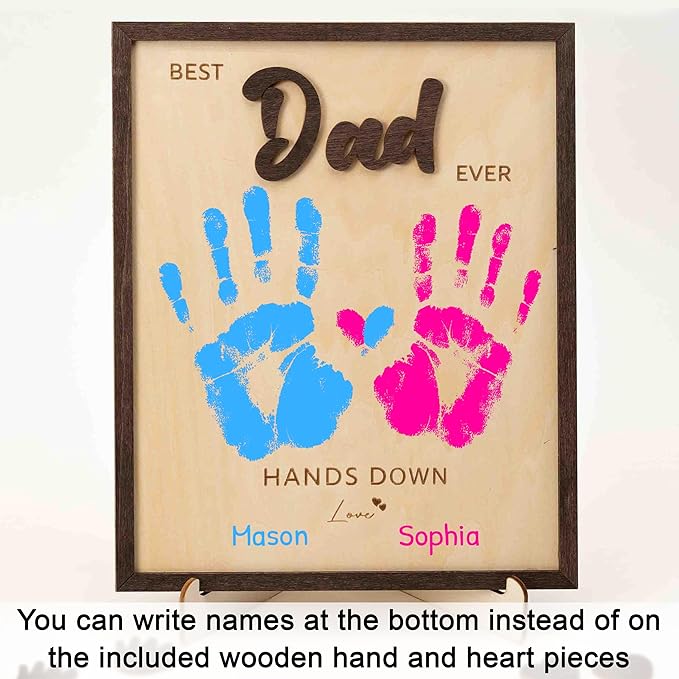 Best Dad Ever! DIY Handprint Father's Day Gift