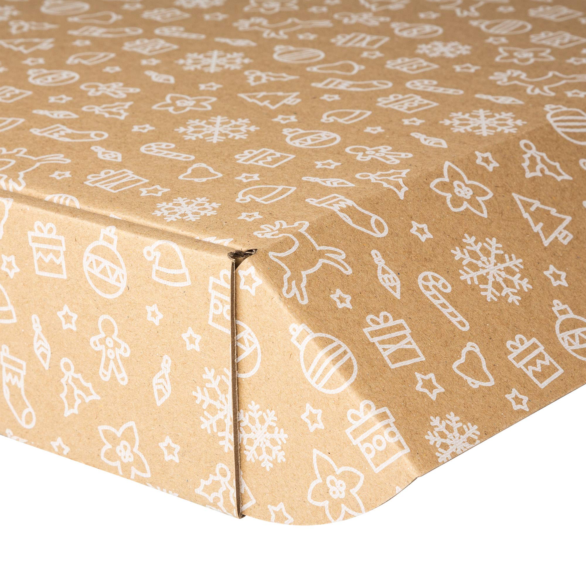 packer PRO Packung mit 25 Versandkartons aus Kraftpapier, für Ecommerce und Postkarten, mittelgroß, 34 x 23,5 x 11 cm
