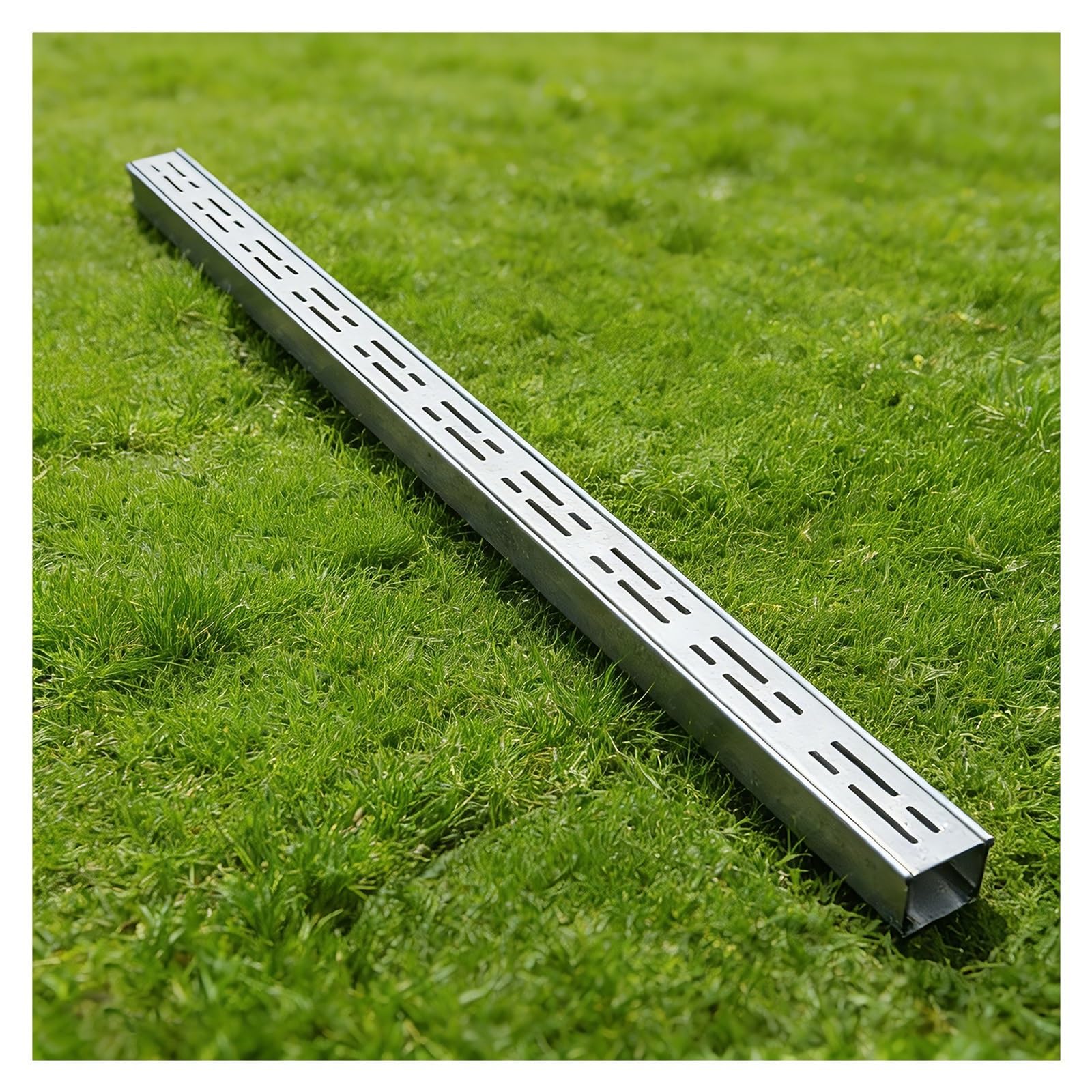 GLDYTVF Low Profile Drain Cover SetSlim Outdoor Trench Drain Kit for Sewer Gully Includes Drain Strainers & Protectors (H8*W7CM/H3.15*W2.76IN)