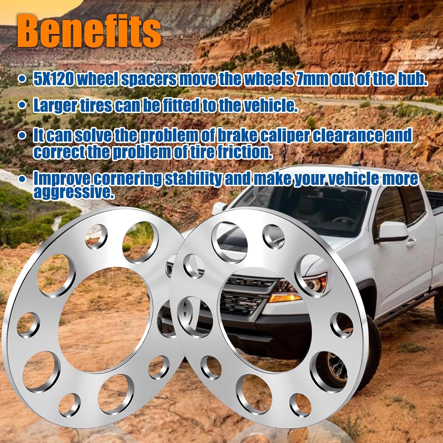 GAsupply 7mm 5x120mm Wheel Spacers Fit for 128i 135i 318i 320i 325i 328i 335i M3 428i 435i M4 525i 528i 530i 535i M5 Z3 Z4 640i 645ci E36 E46 E90 E92 E93 F10 F30, 72.56mm Hub Bore Forged Spacer, 2PCS