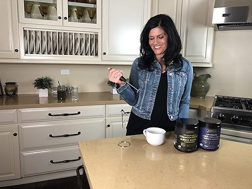 Miniatura 7 de Warrior Strong Wellness Espumador de acero inoxidable y soporte de mano con pilas, batidor de leche para café, frappe, latte, matcha, mezclador de