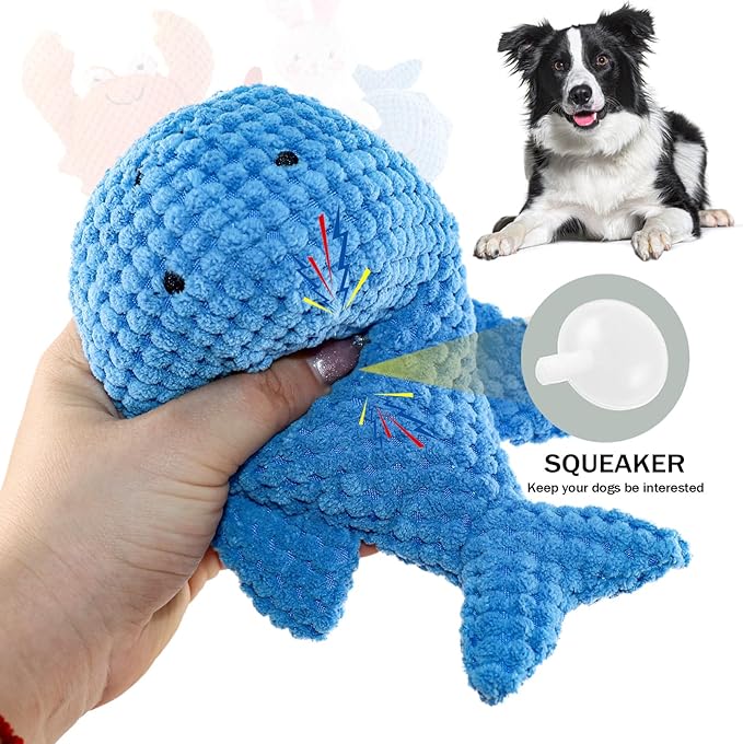 Juguete Mordedor Quechiqueteo para Perro Aovrmuz Azul Verde y Blanco miniatura 7